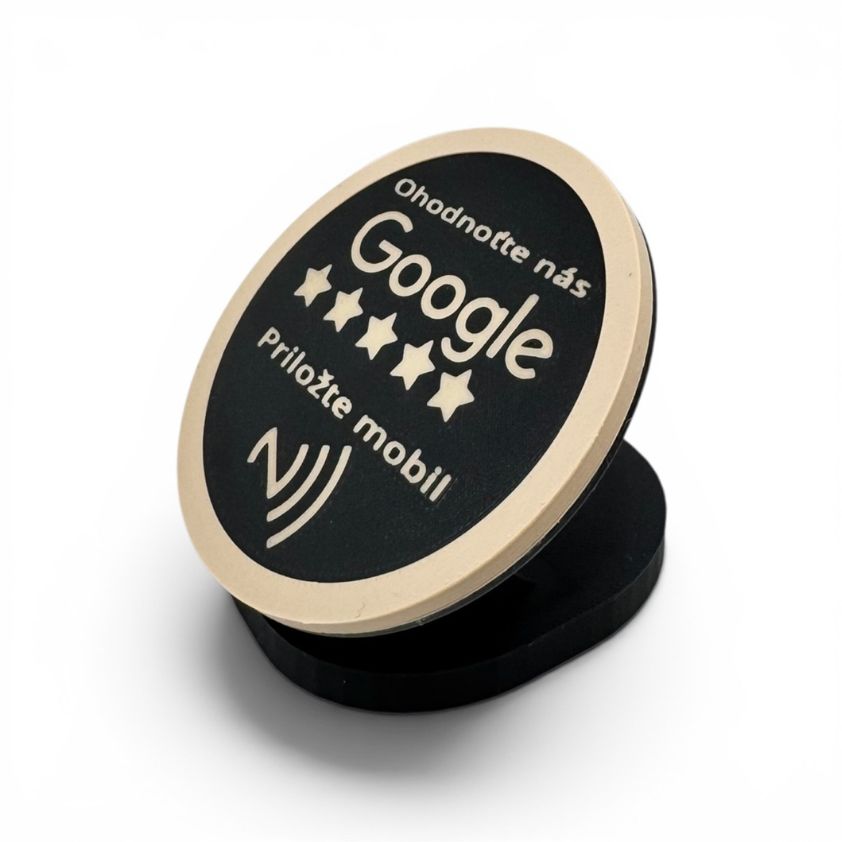 NFC stojan na Google recenzie – čierny Tapply